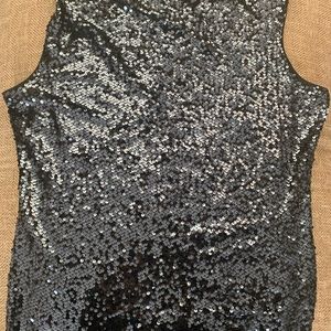 EUC. Calvin Klein sequins top - black